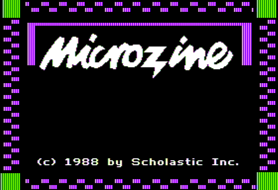 Microzine #25 (Apple II) screenshot: Title Screen