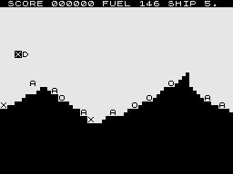 Counter Attack (ZX81) screenshot: Lets go bombing.