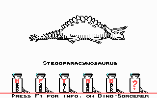 Dino-Sorcerer (DOS) screenshot: Stegoparacynosaurus