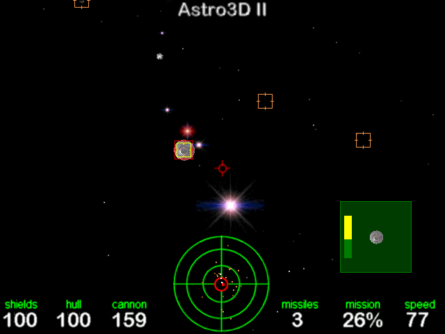 Astro3D II (Windows) screenshot: A flying saucer.
