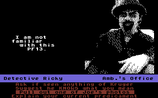 Intrigue! (Commodore 64) screenshot: The ambassador.