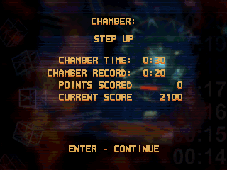 Blast Chamber (DOS) screenshot: Score screen.