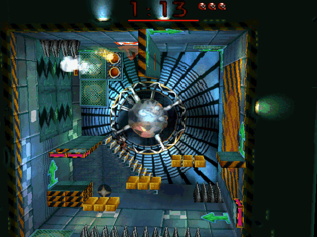 Blast Chamber (DOS) screenshot: The second level is full of hazards!