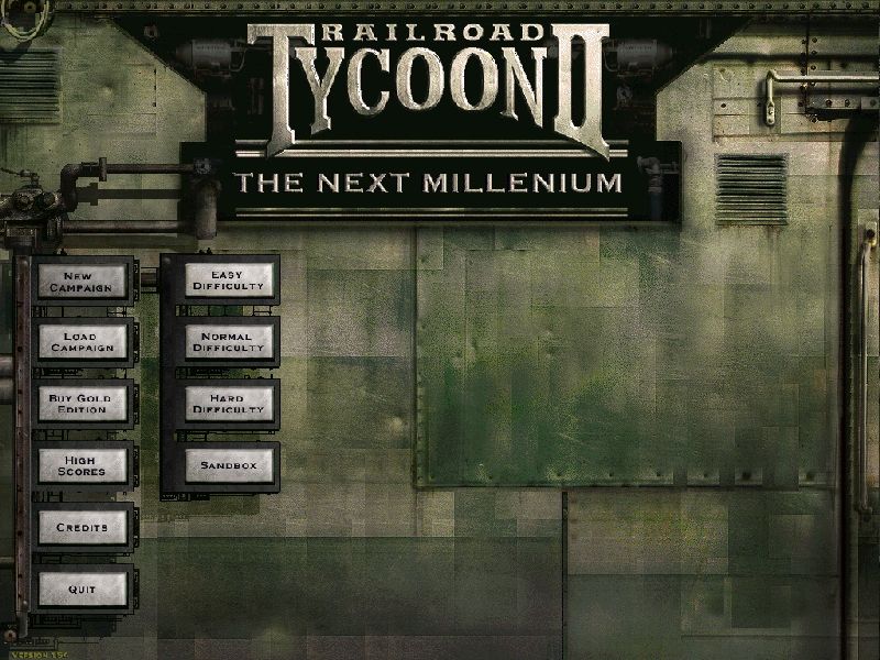 Railroad Tycoon II: The Next Millennium - Special Edition (Windows) screenshot: Starting a new campaign, the difficulty selection screen