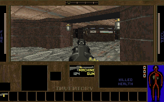 Meltdown (DOS) screenshot: Found a machinegun.