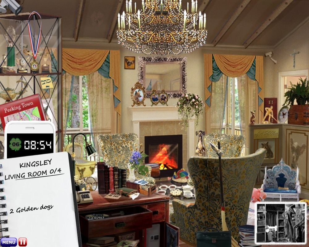 Miss Teri Tale: Vote 4 Me! (Windows) screenshot: Kingsley living room.