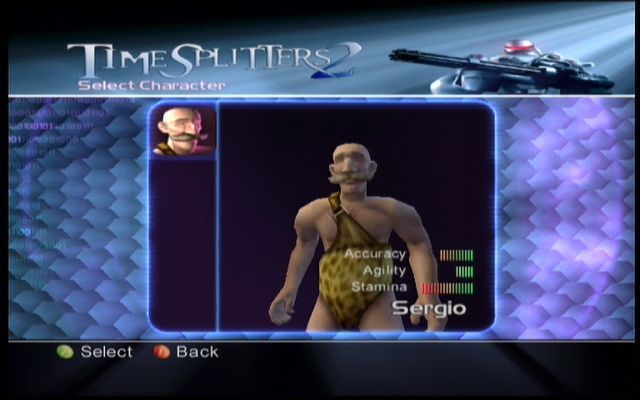 TimeSplitters 2 (Xbox) screenshot: Characters are numerous yet fit the game well.