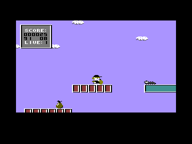 Jerry's Quest (Commodore 16, Plus/4) screenshot: Moving around