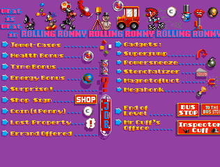 Rolling Ronny (DOS) screenshot: Instruction screen