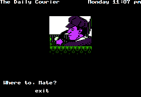 The Scoop (Apple II) screenshot: Cabbie.