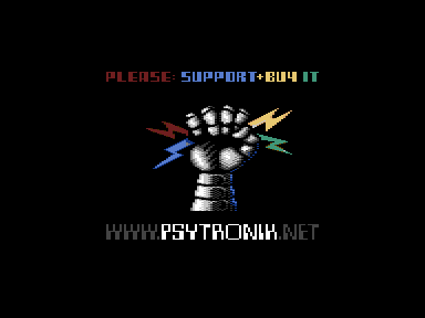 The Lands of Zador (Commodore 16, Plus/4) screenshot: Psytronik logo
