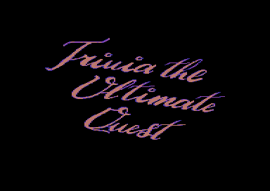 Trivia: The Ultimate Quest (Commodore 64) screenshot: Title screen.