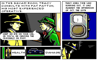 Dick Tracy: The Crime-Solving Adventure (DOS) screenshot: Squad room.