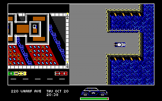 Dick Tracy: The Crime-Solving Adventure (DOS) screenshot: Near the docks.