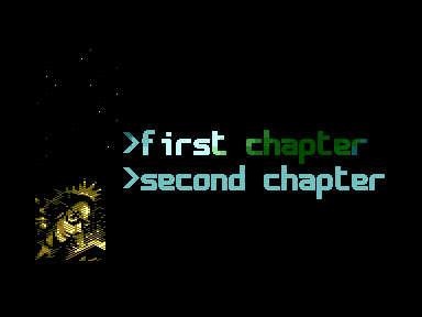 Majesty of Sprites (Commodore 16, Plus/4) screenshot: The mentioned menu