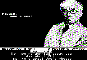 Intrigue! (Apple II) screenshot: FBI Director.