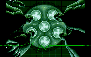 Weird Dreams (Amiga) screenshot: The operation begins, your heart is still beating.