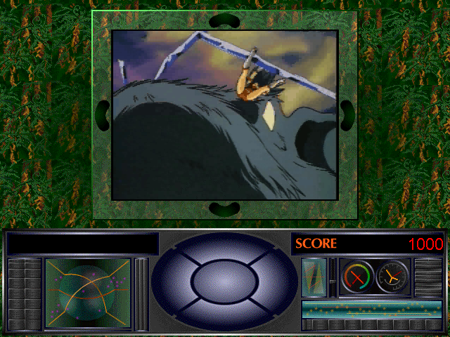 Time Gal (Windows) screenshot: Reika successfully jumps over the mastodon