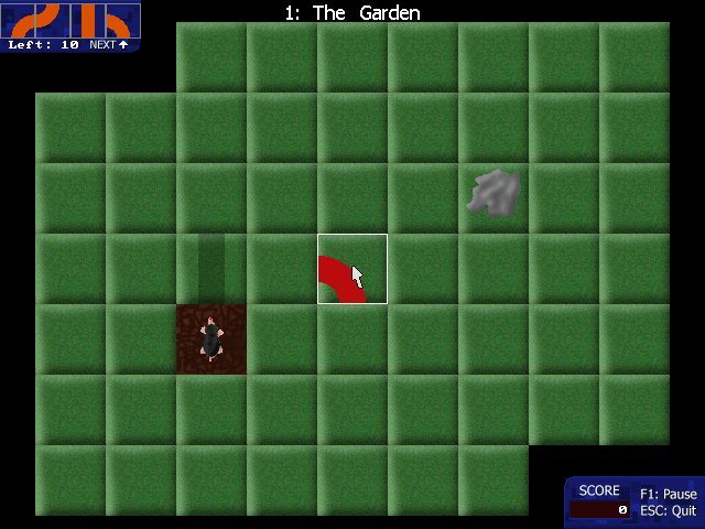 Molefest (DOS) screenshot: The start of a game
