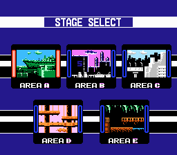 Chōjin Sentai Jetman (NES) screenshot: Stage select