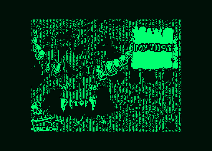 Mythos (Amstrad PCW) screenshot: Title screen