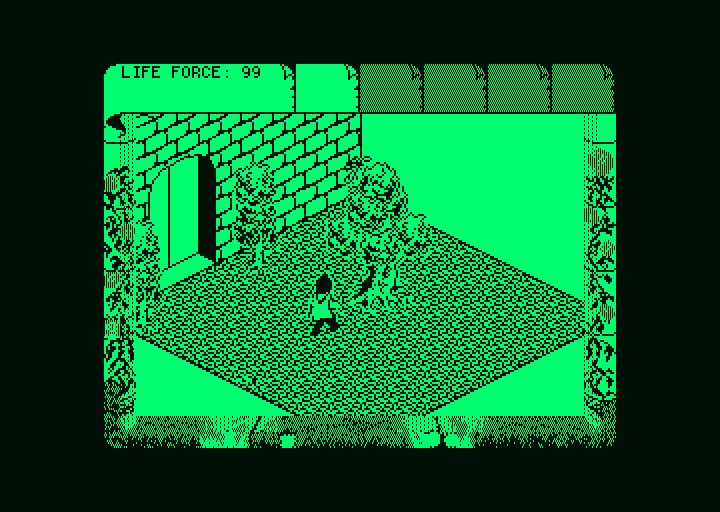 Fairlight II (Amstrad PCW) screenshot: Game start