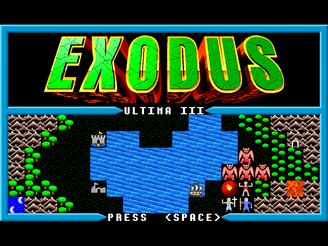 Exodus: Ultima III (Macintosh) screenshot: Intro animation (LairWare version).