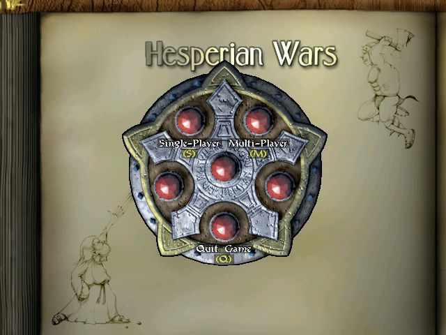 Hesperian Wars (Windows) screenshot: Main menu