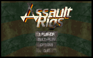 Assault Rigs (DOS) screenshot: Main menu