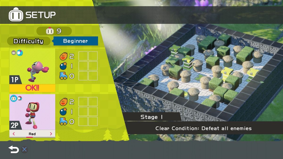 Super Bomberman R (PlayStation 4) screenshot: Co-op player bomberman select screen