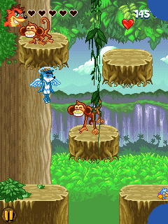 Crash Bandicoot: Mutant Island (J2ME) screenshot: More apes