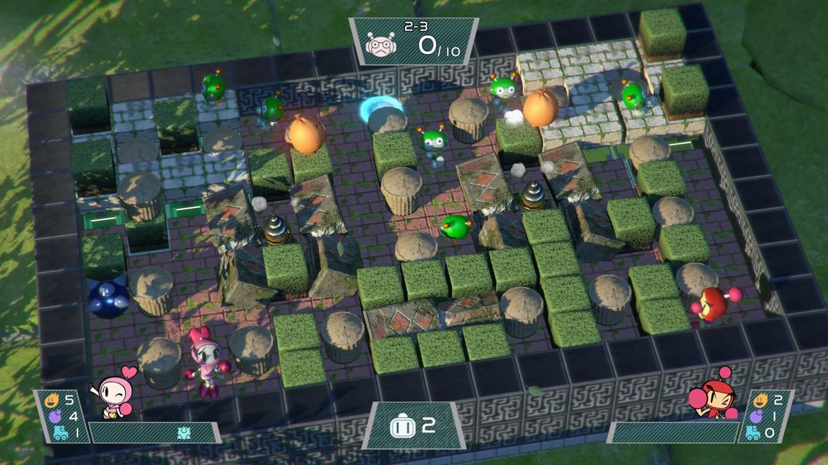 Super Bomberman R (PlayStation 4) screenshot: This garden is crawling with... lifeforms