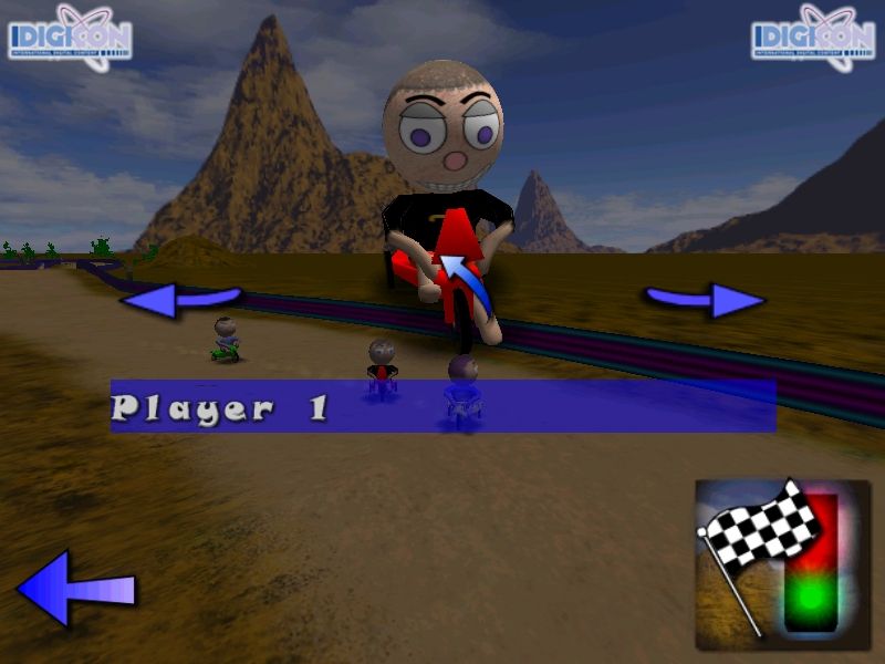 Trike Racers (Windows) screenshot: The character selection screen