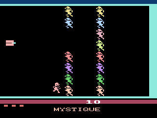 Swedish Erotica: Bachelor Party (Atari 2600) screenshot: One of the more difficult skill levels