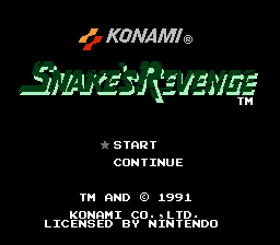Snake's Revenge (NES) screenshot: Title Screen (PAL version)