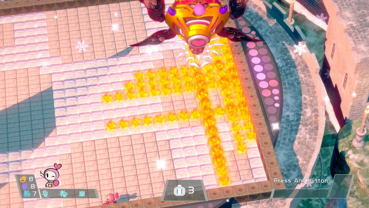 Super Bomberman R (PlayStation 4) screenshot: Elegant Dream boss battle