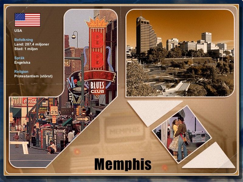 Backpacker 3: Americana (Windows) screenshot: Memphis screen