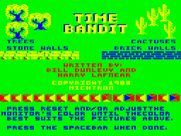 Time Bandit (Dragon 32/64) screenshot: Info