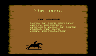 Defender of the Crown (Commodore 64) screenshot: The cast of evil Normans.