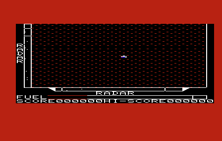 Frantic (VIC-20) screenshot: Use the horizontal and vertical radar to home in on the enemies.