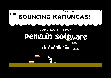 Bouncing Kamungas (Commodore 64) screenshot: Main Menu