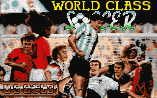 World Class Soccer (DOS) screenshot: Title Screen