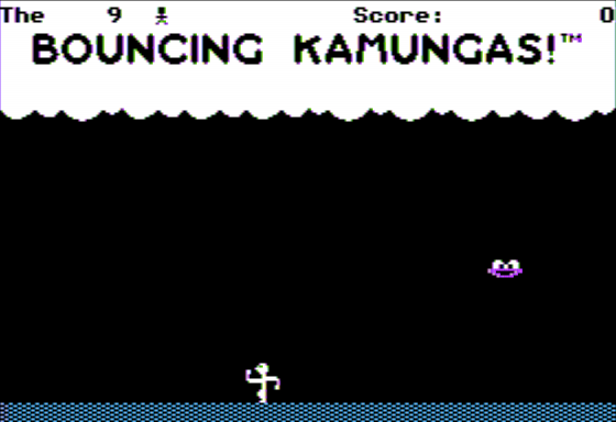 Bouncing Kamungas (Apple II) screenshot: Gameplay