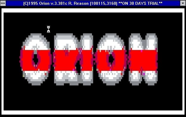 Orion (Windows 3.x) screenshot: The second title screen
