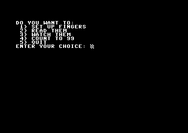 Bop (Commodore 64) screenshot: The main menu