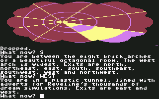 The Worm in Paradise (Commodore 64) screenshot: In a tunnel