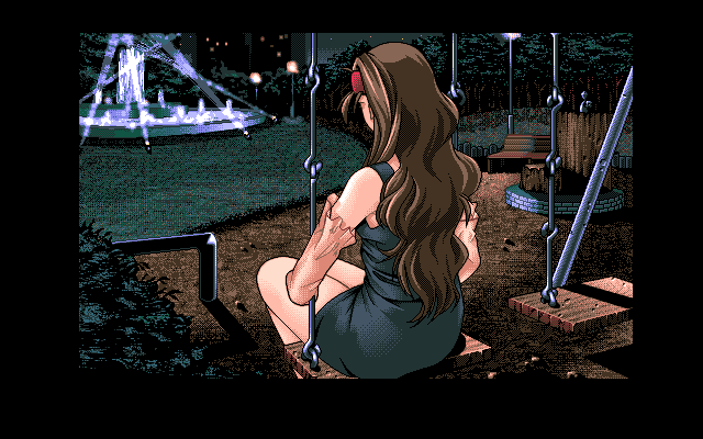 Pia Carrot e Yōkoso!! (PC-98) screenshot: There is a lot of feeling in most of the game's scenes