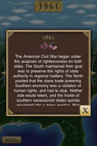 Hidden Mysteries: Civil War - Secrets of the North & South (iPhone) screenshot: Intro