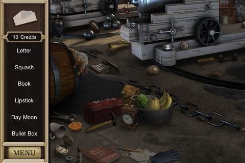 Hidden Mysteries: Civil War - Secrets of the North & South (iPhone) screenshot: Fort Sumter - objects (scrolling)
