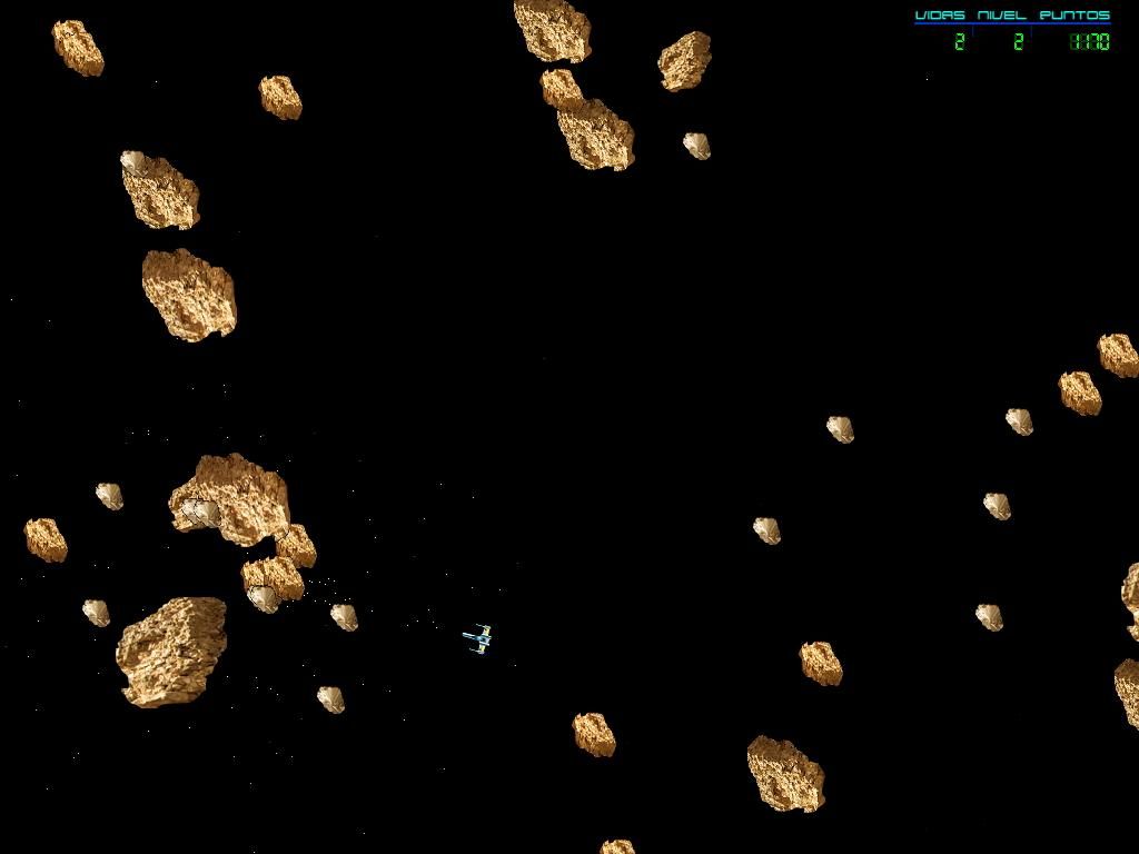Asteroids Fighter (Windows) screenshot: Beware! Little rocks ahead!